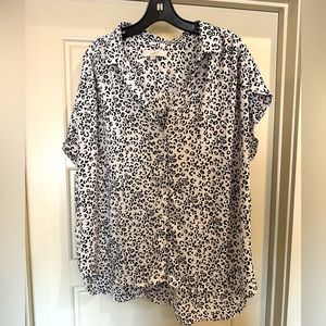 Loft leopard print blouse